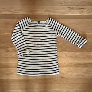 Sparkle & Fade Black and White Striped Sweater